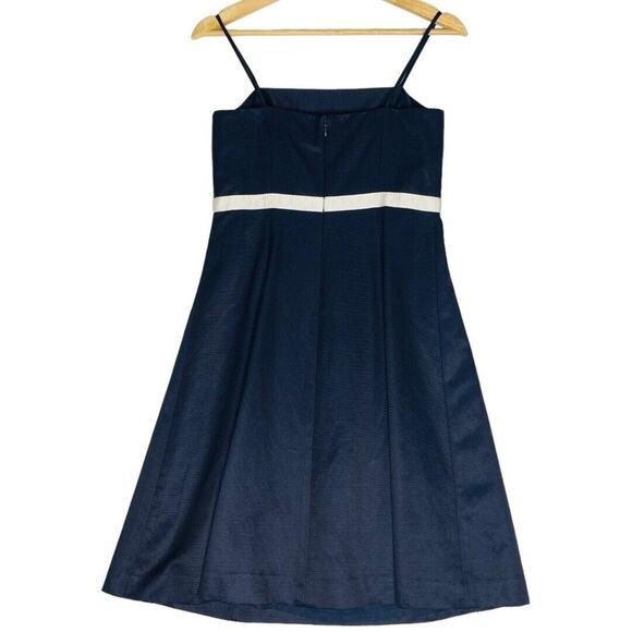 Ann Taylor A-Line Dress 0P Cotton Silk Minimalist Retro Glam Semi Formal Party - Picture 2 of 8